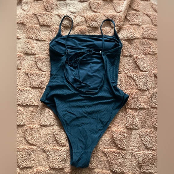 H&M Navy Blue Squareneck One Piece Bathing Suit - Picture 2 of 3